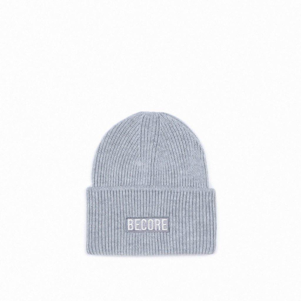 BECORE grey beanie