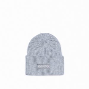 BECORE grey beanie